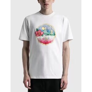 Casablanca Tennis Club Mens White Japanese Landscape Graphic T-Shirt XL Portugal